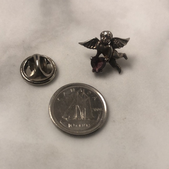 Angel sterling silver pin - Picture 5 of 5